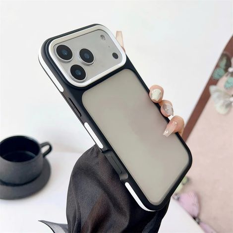 (iPhone 16 Pro, Blanc) Coque de téléphone mate de luxe, compatible avec iPhone, semi-transparente, résistante aux chocs