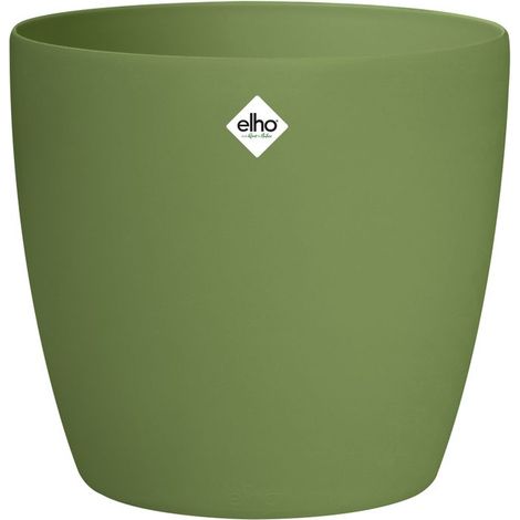Elho Brussels Round Wheels 35 - Verde - Ø 35 x B 35 x H 33 cm - Interno - 100% riciclato (1/4)