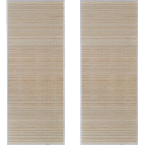 Lot de 2 tapis rectangulaires Bambou naturel 120x180 cm DEC023996 (1/5)