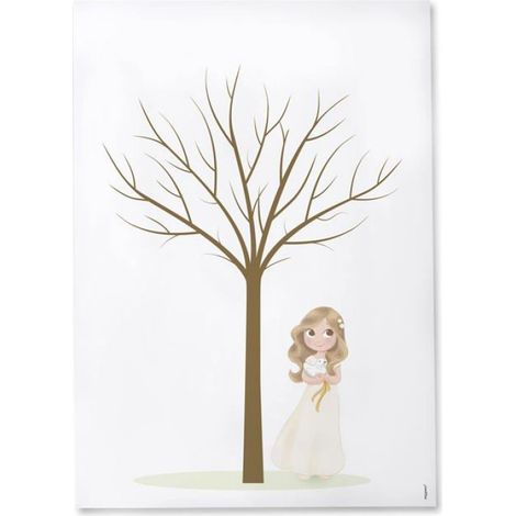 Mopec - X6701 - Film pour empreintes digitales fille communion colombe 29,5 x 42 cm