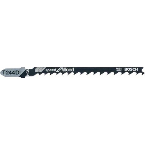 Bosch 100x hoja de sierra de calar T 244 D Speed for Wood - 2608637881