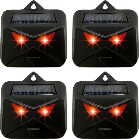 4 répulsifs à LED rouges clignotantes repoussent les ratons laveurs, les cerfs, les mouffettes, les chats, les coyotes (1/5)