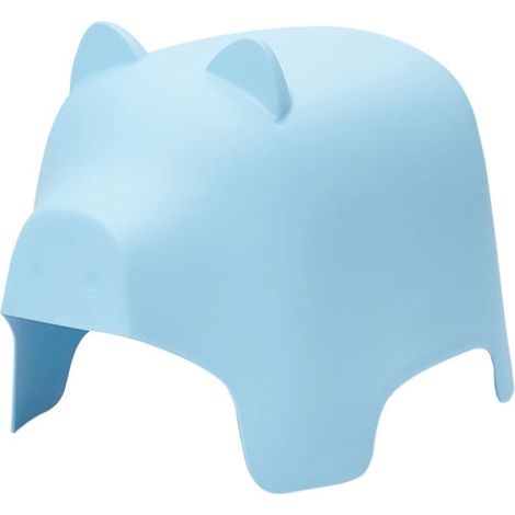 SoBuy Sedie Bambini Sgabello Bambini Sedia Colorate, Forma di Maiale,Altezza 42 cm, Blu KMB14-B