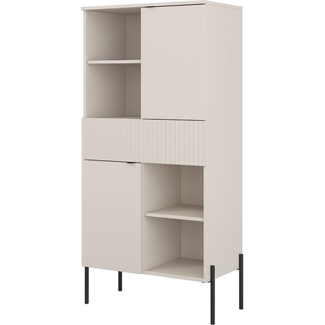 Estantería Levtenu 111, Cachemira, Con puertas, Cerrable, Con cajones, Aglomerado laminado, Número de puertas: 0, Número de cajones: 0, 150x70x40cm