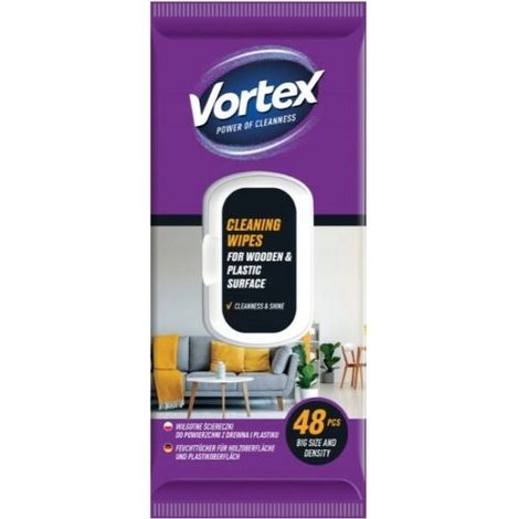 Salviette umidificate riutilizzabili Vortex per la pulizia di mobili e per rimuovere la polvere, 48 pezzi