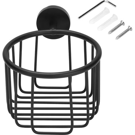 1 Support papier toilette mural, acier inoxydable, design ajouré, rangement salle de bain, cuisine, hôtel (1/5)