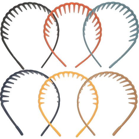 Lot de 6 bandeaux en plastique pour frange, bandeau pour cheveux lâchés, bandeau pour cheveux lâchés (1/5)