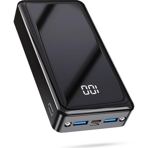 PD22.5W Batterie Externe 24000mAh Chargeur Portable Grande Capacité Rapide avec 3 Ports USB Sortie et 3 Entrées et lampe de poche,Power Bank USB C avec Affichage Numérique LED pour iPhone Samsung iPad (1/5)