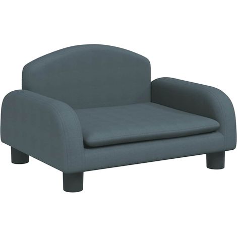 Lit pour chien panier canapé confortable foncé 50 x 40 x 30 cm tissu gris (1/5)