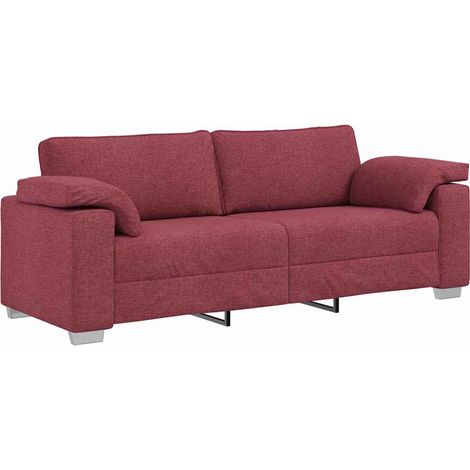 Canapé,Sofa pour Salon,Banquette avec coussin Rouge bordeaux 219 x 77 x 82 cm tissu CFW598545 (1/5)