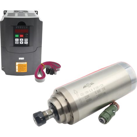 Motor de husillo de alta velocidad, refrigerado por agua, mejorado, con variador de frecuencia (VFD) añadido, 220 V-c (1/2)
