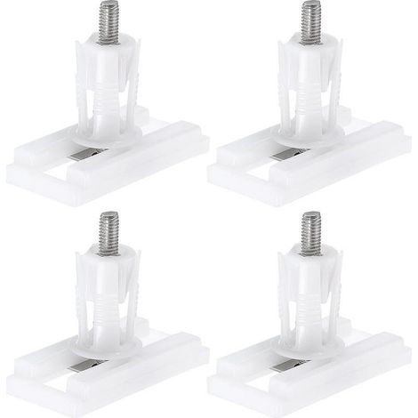 4Pcs Blanc Charnière De Couvercle De Siège De Toilette rondelles, couvercle de toilette, fixations de siège, blanc (1/5)