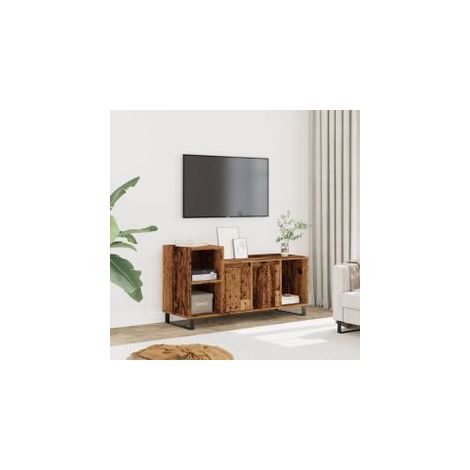 Meuble TV vieux bois 100x35x55 bois d'ingénierie (1/5)