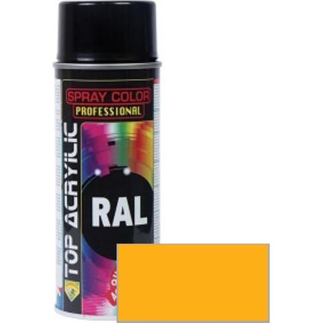 esmalte spray acrílico mate. ral 1003. amarillo señal. 400 ml - top acrylic