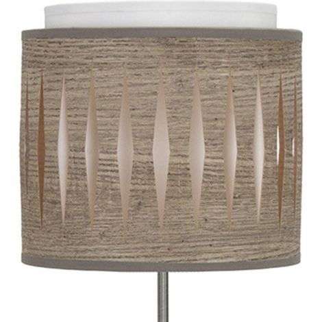 Sobremesa Alexandra 1xe14 Niquel/madera Gris 42x17x17 Cm (1/2)