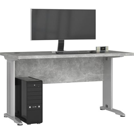 Escritorio AKORD BM135 Gris Hormigón 135 cm frente en color Gris Hormigón 135x60x76 cm (1/4)