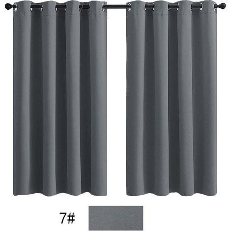 Rideau occultant pour salon, rideau isolant thermique, rideau à œillets, convient pour porte-fenêtre (2 pièces, 107 x 160 cm).