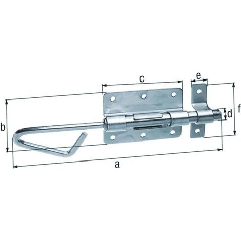Serratura gah-alberts bayonet lock acciaio 14x300 mm