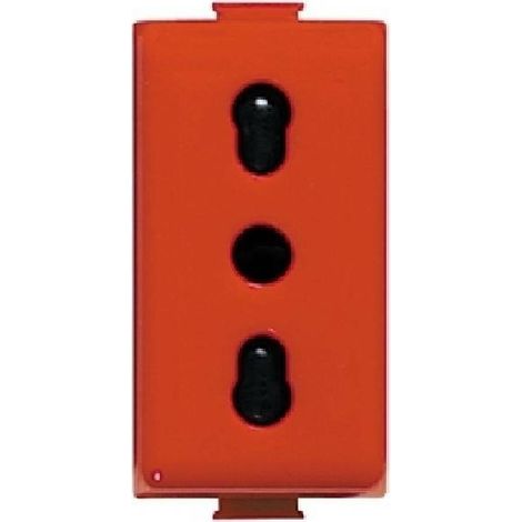 Matix - presa bipasso color rojo 2p+e 10/16a a5180r