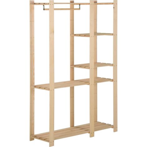 Garderobe 110x38x170 cm aus massivem Kiefernholz
