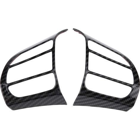 Garniture de volant de voiture, couverture de volant de voiture antirouille ABS Chrome Colorfast pour SUV(Fibre de carbone). (1/5)