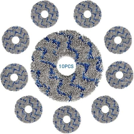 [JAMAIS UTILISÉ](10 pièces) Tampons de vadrouille lavables et réutilisables pour ECOVACS DEEBOT X1 OMNI/ X1 PRO OMNI/ X1 TURBO/ X1 PLUS/T10 OMNI/ T10 TURBO, lingettes anti-taches fortes en microfibre