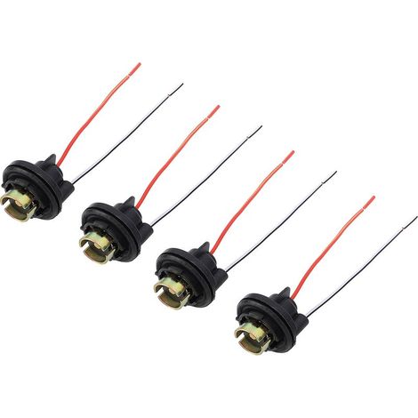 4 Paquets de Douille de Feu Arrière Pré-câblée DC12 à 24 V 1156 BA15S Support de Douille d'ampoule de Feu Arrière pour Feu Stop, Feu de Route, Feu de Recul, l'ampoule Arrière.