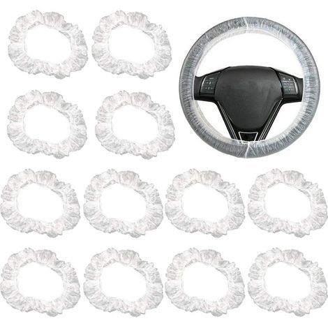 100pcs Universal Transparent Steering Wheel Cover, Waterproof Elastic Plastic Protective Cover, Steering Wheel Cover, Car Interior Accessories (1/5)