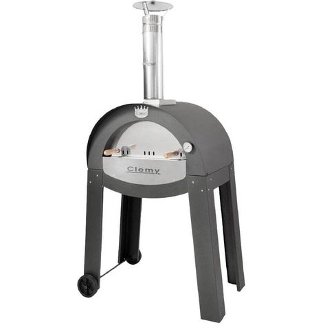 FORNO PORTATILE A LEGNA 'CLEMY 80' cm. 117 x 85 x h 191 (LxPxH esterno) - antracite