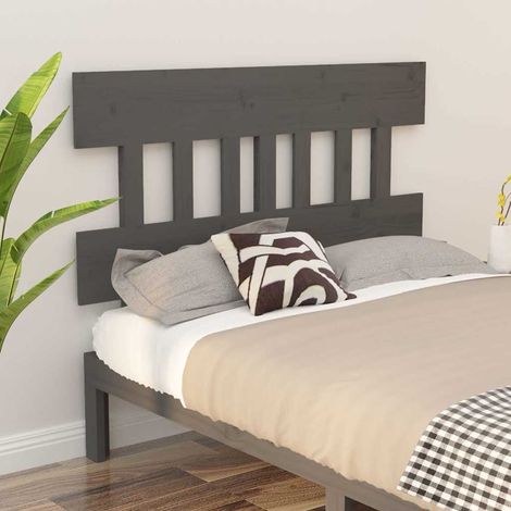 Tête de lit en bois de pin massif gris 163,5 x 3 x 81 cm pour chambre - PANGIVO (1/5)