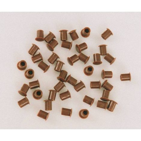 COPRIFORO PLASTICA MM. 5 MARRONE. Prezzo per 1 pezzo.