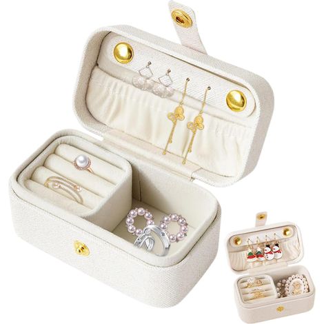 Écrin à Bijoux de Voyage, Petite Boîte De Rangement Pour Bijoux, Coffret Étanche Multicompartiment Pour Femmes Et Filles, Accessoires Mode Colliers Bracelets Boucles D'Oreilles (1/5)