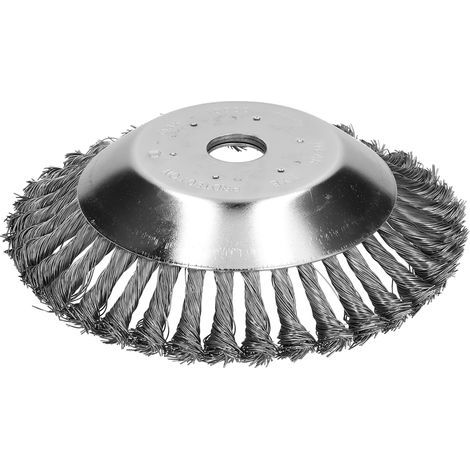Brush cutter head with steel wire brush – 15 cm, for weeding, rust removal and joint cleaning (1/5)