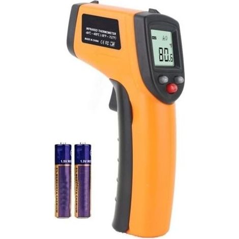 Thermomtre Infrarouge, Sans Contact Laser Thermomtre Infrarouge de -50C 400C, Ecran LCD Rtroclair avec batterie (Pas pour l\'homme) (1/4)