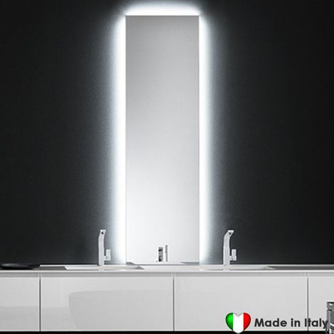 Specchio COMPAB Retroilluminato LED H170 x 50 cm - Made In Italy - Design e Funzionalit - 20W - Risparmio Energetico Classe A