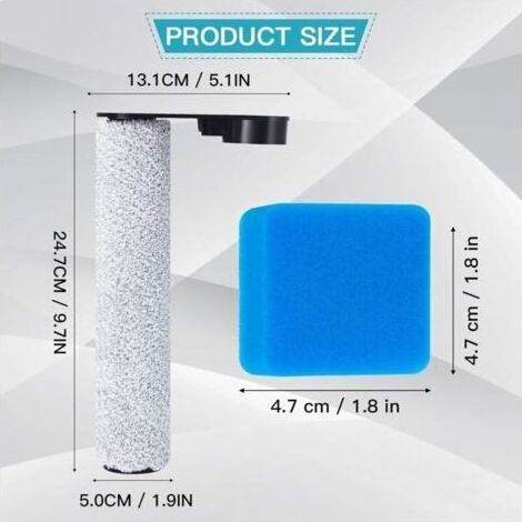 Kit di accessori per EUREKA NEW430, per aspirapolvere a secco e a umido JONR ED12, 2 rulli spazzola, 3 filtri HEPA + 1 spazzola per la pulizia (1/3)