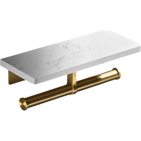 1 Porte-papier toilette,marbre,design nordique,porte-serviettes double,salle de bain (1/5)