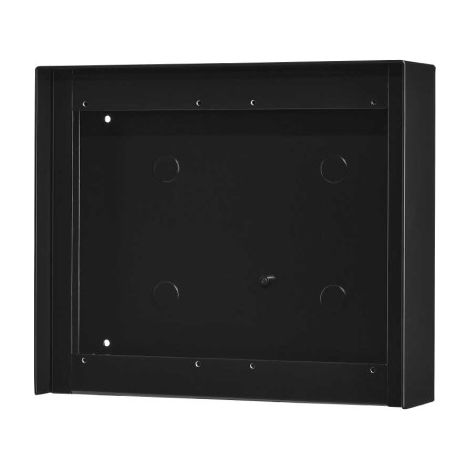 Cadre saillie avec visière anti-pluie, finition noire satin pour 2 x GF2FB - AIPHONE GT202HBB