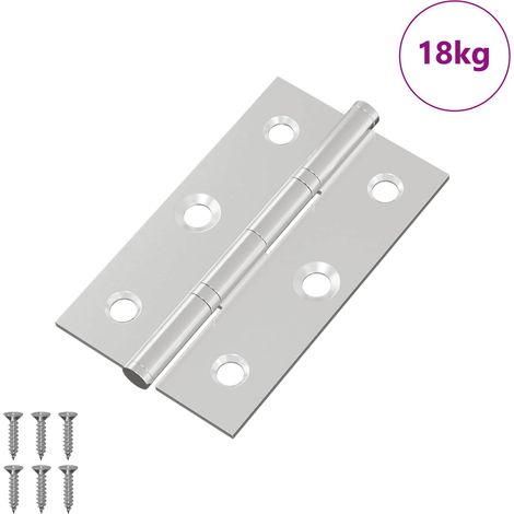 Cerniera Tinta unita 899 pcs Argento 58 x 35 x 1 mm Acciaio vidaXL