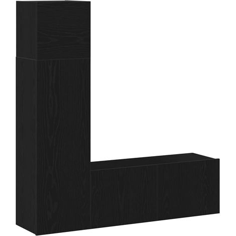 Ensemble meuble TV 3 pcs,Banc TV,Armoire TV Chêne noir 130.5 x 30 x 140 cm CFW606524 (1/5)