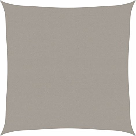 Voile d'ombrage 160 g/m² carré gris clair 5x5 m PEHD vidaXL