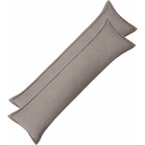 Kissenbezug 2 pcs HOUTEN Hellgrau 40 x 145 cm Bouclé vidaXL (1/5)