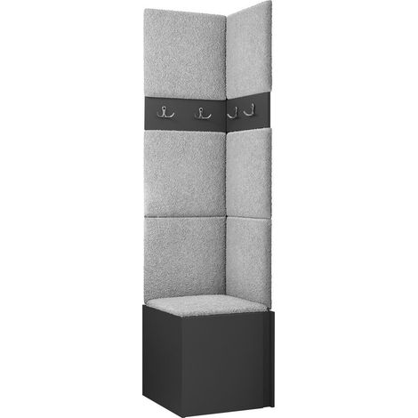 Conjunto para recibidor Pinis XXI, Abriamo 6, 186x42x46cm, Tapiz, Aglomerado laminado, Colocada, Montada en la pared