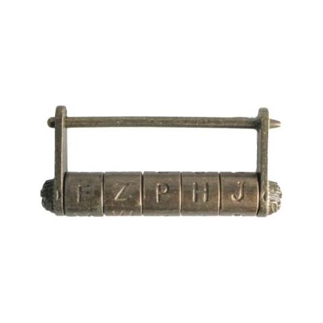 Verrouillage de Mot Passe Bronze Texte Code Combinaison Serrure Imitation Cuivre Ancien Cadenas Chinois Pour Antique Boîte en Bois Boîte Bijoux Armoires Artisanat Décoration (1/5)