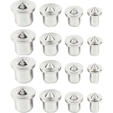 Dowel Centering Pins, Dowel Markers, Wood Locator, Dowel Pins, Doweling Centering Tips, Drilling Guide for Positioning 6mm 8mm 10mm 12mm, 16-piece set (1/5)