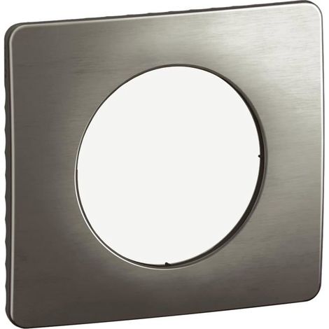 Plaque 1 Poste, Céliane, Finition Acier Satiné, Design Moderne Et Élégant, Compatible Avec Mécanismes Céliane (1/5)