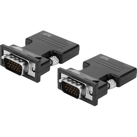 Lot de 2 convertisseurs HDMI vers VGA 1080p avec adaptateurs de câble vidéo pour ordinateur (1/5)