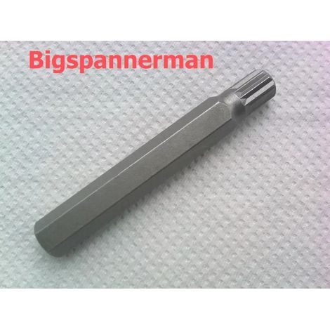 M10 Vielzahn Bit, 12-Punkt, Cr-V Stahl, 75mm