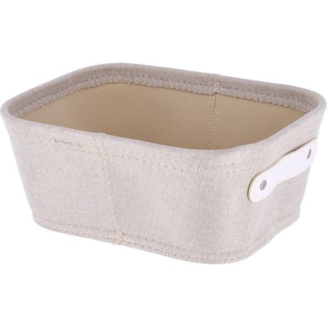 Ankleidekorb polyester + eva l20,5xp26xh10,5 cm - beige - Tendance (1/3)