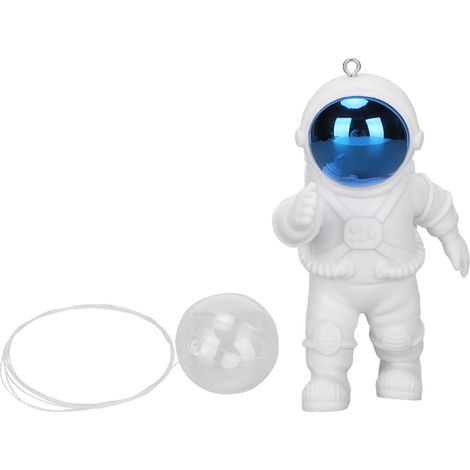 Astronaute flottant d'aquarium, mignon écologique, position réglable, PVC, balle et corde, masque bleu (1/5)